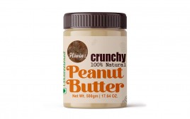 Flavinz Crunchy 100% Natural Peanut Butter Unsweetened  Plastic Jar  500 grams